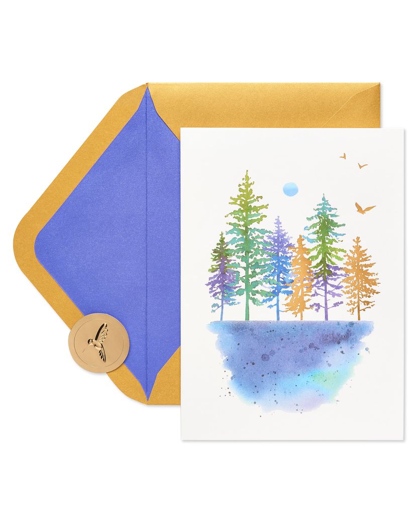 Watercolor Landscape Blank Card