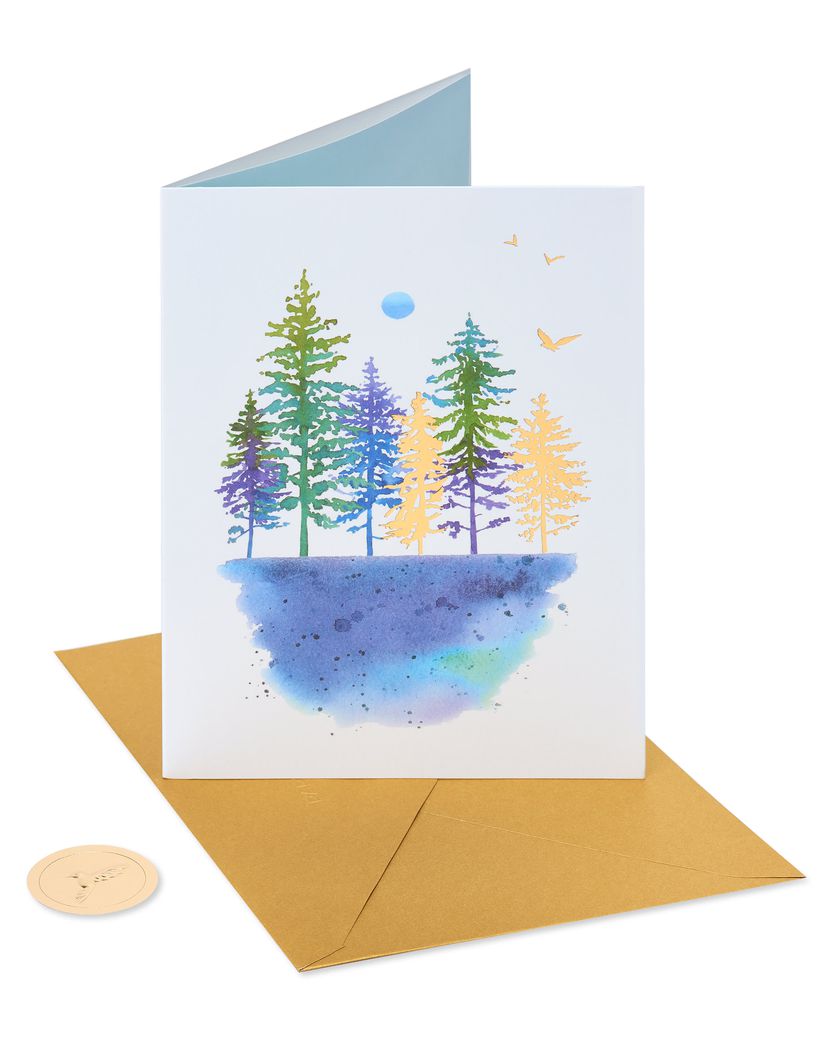 Watercolor Landscape Blank Card