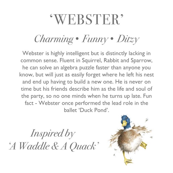 Wrendale 'Webster' Duck Plush Character