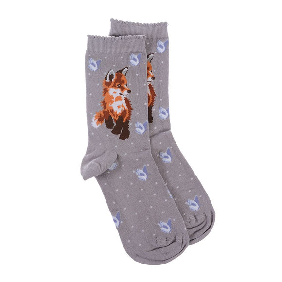Wrendale 'Born To Be Wild' Fox Socks