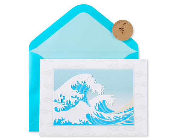 Hokusai Wave Blank Card