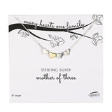 Mother Of... Sterling Silver & Gold Hearts Necklace