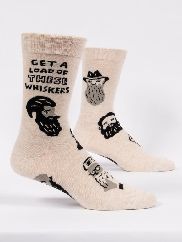 Get a Load of These Whiskers Men's Crew Socks