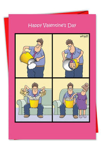 Popcorn Touch Funny Valentine's Day Card