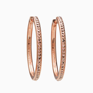 Gilded Rose Gold Sparkle Thin Hoops