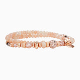 Gilded Rose Gold Sparkle Ball Double Wrap Bracelet