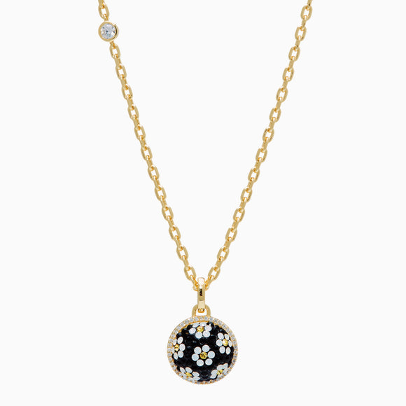 Daisy Sparkle Ball Halo Necklace Pendant