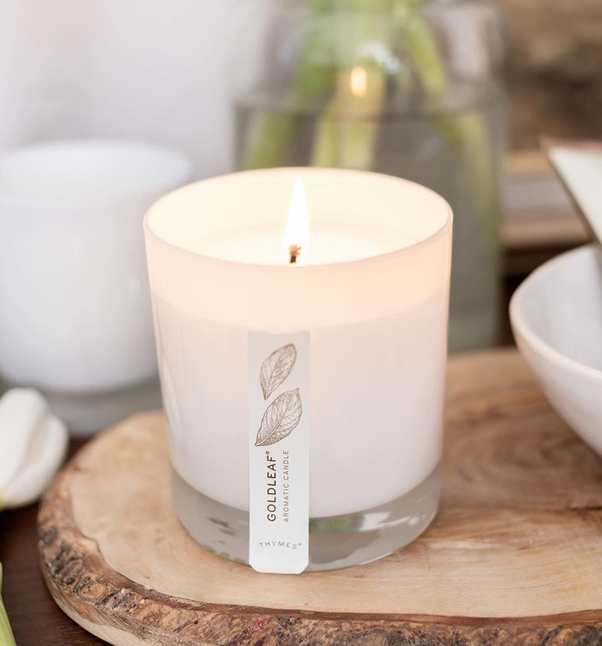 Thymes Goldleaf Aromatic Candle