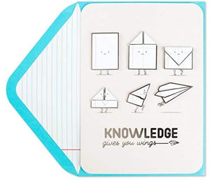 Knowledge Gives You Wings Graduation Card