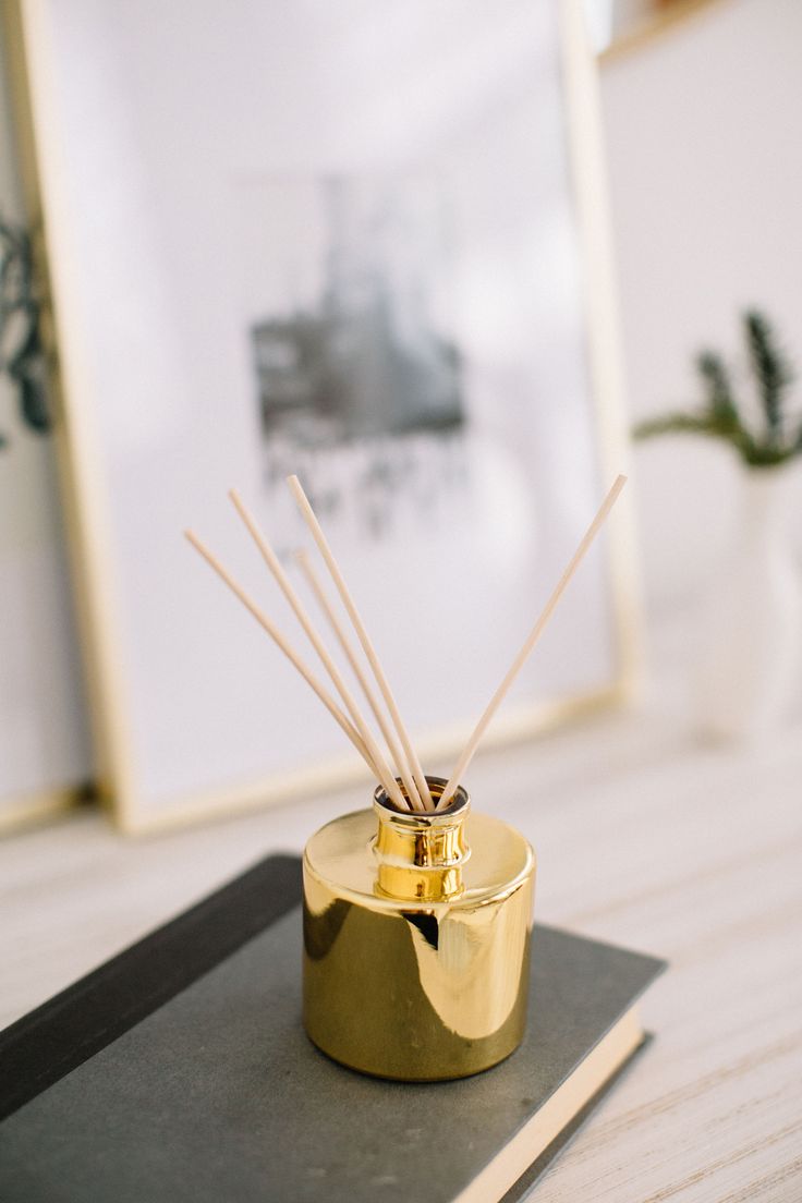 Thymes Frasier Fir Petite Gold Reed Diffuser