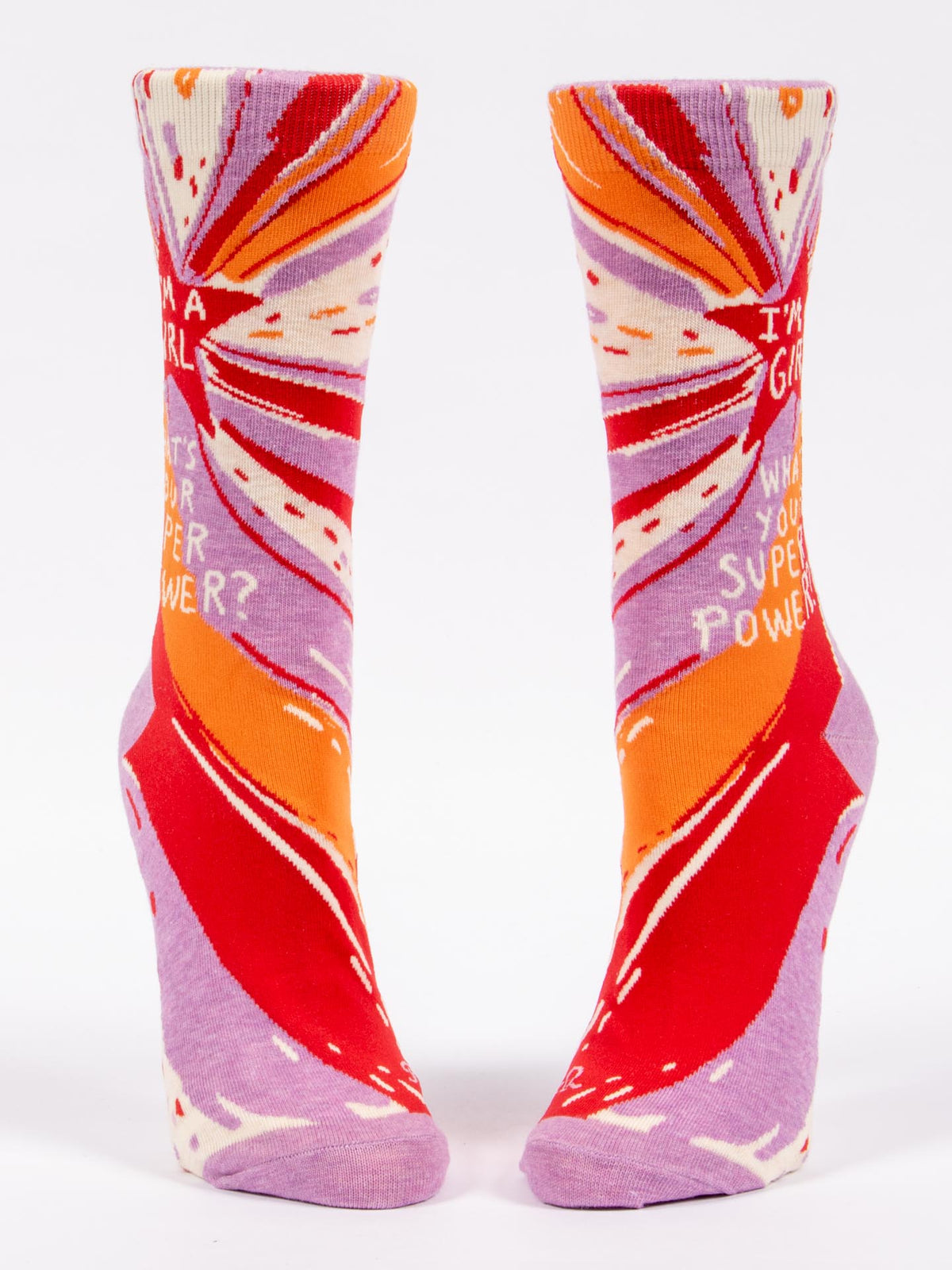 I'm A Girl What's Your Superpower? Women's Crew Socks