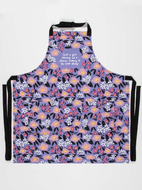 Just A Girl Staring At A Dinner Asking It To Cook Itself Apron