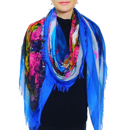 Enter Your Promised Land Luxury Silk-Blend Scarf D212