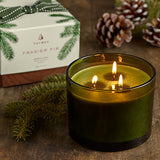 Thymes Frasier Fir 3-Wick Green Glass Candle