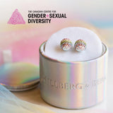 Prism Sparkle Ball Stud Earrings With Holographic Case [Limited Edition]