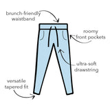 The Weekender Navy Drawstring Pants