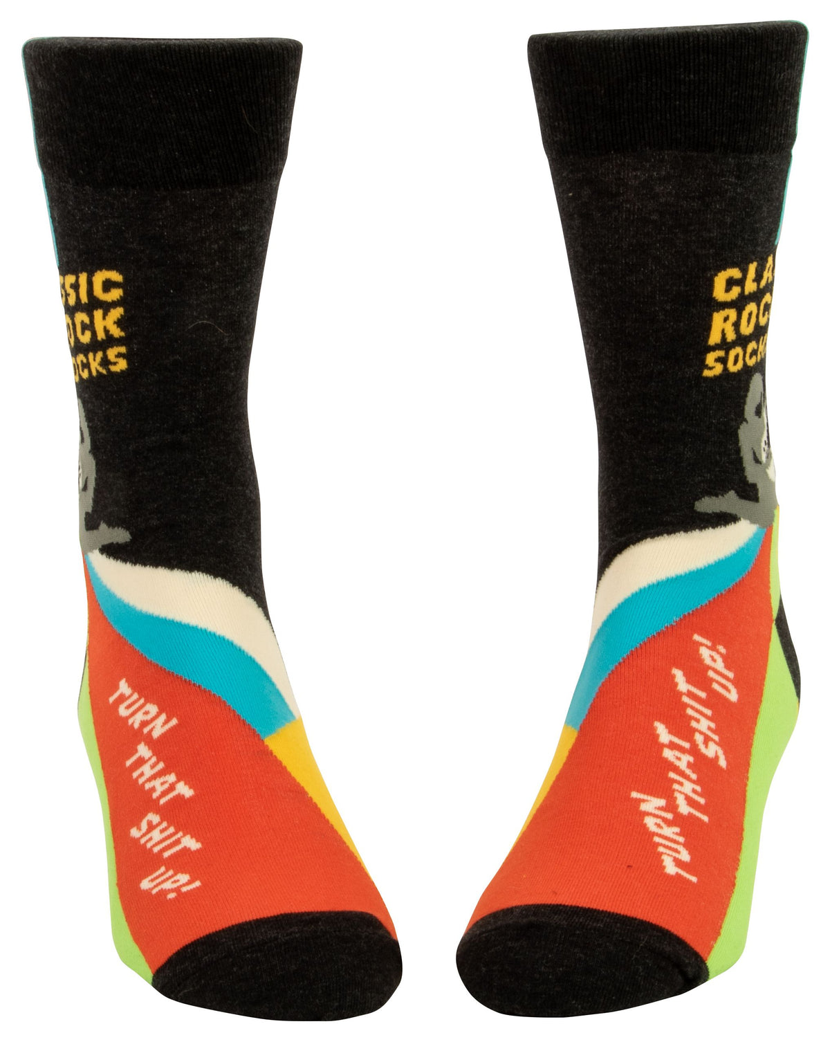 Blue Q Classic Rock Men's Crew Socks