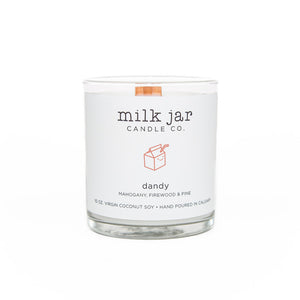 Milk Jar Dandy Wood Wick Candle