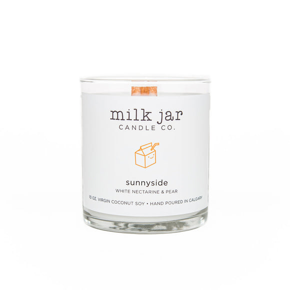 Milk Jar Sunnyside Wood Wick Candle