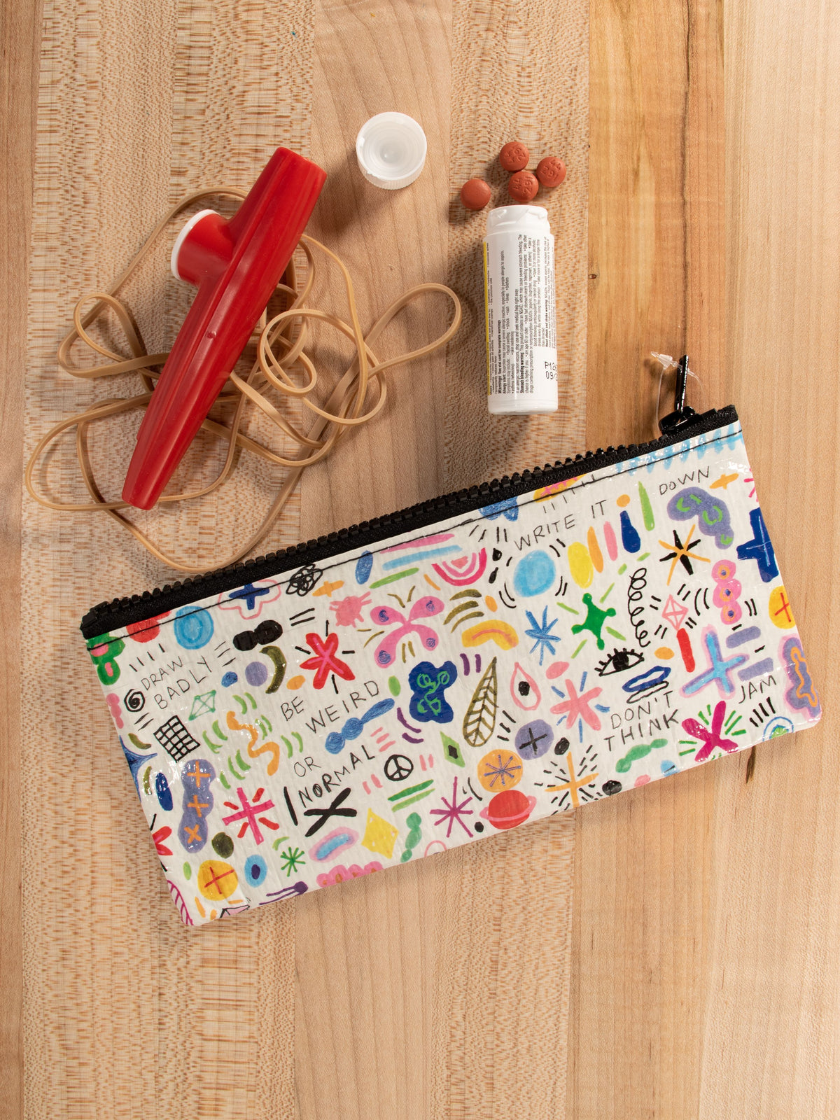 Blue Q Doodle Party Pencil Case