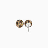 Leopard Sparkle Ball Stud Earrings