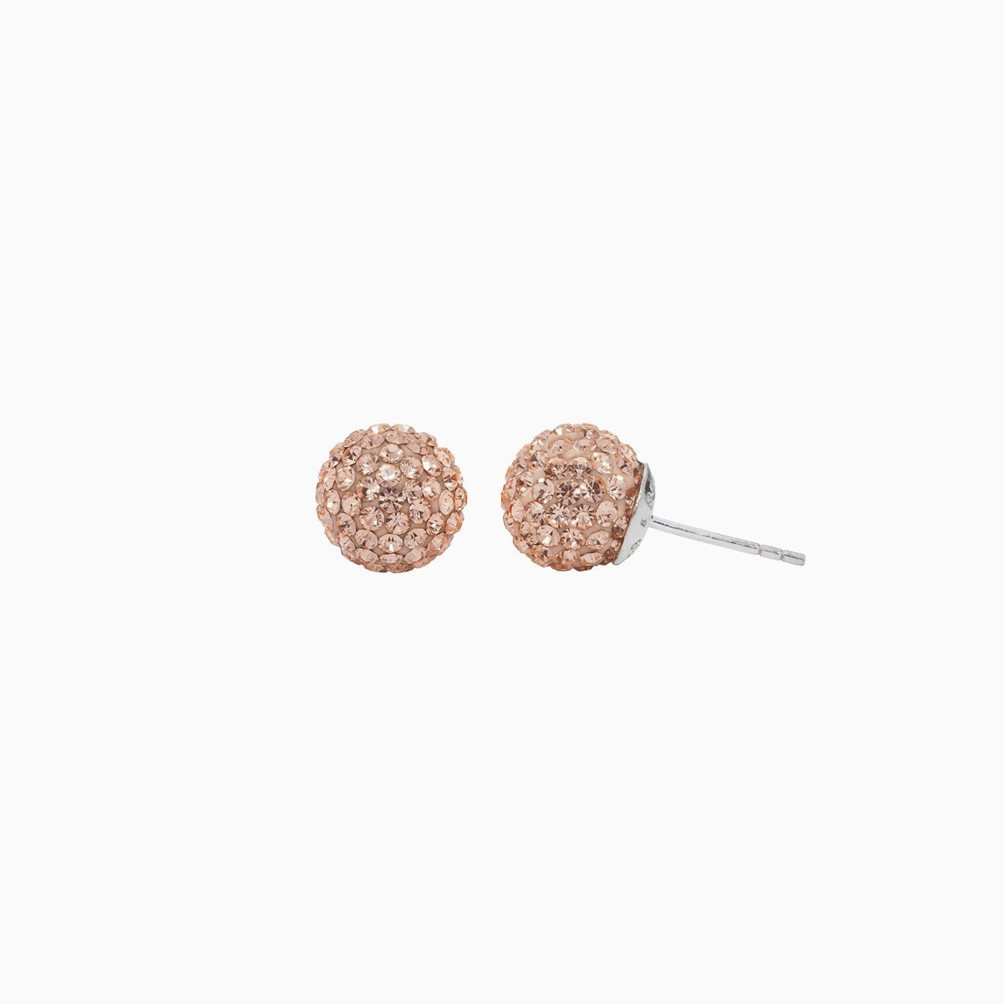 Rose Gold Sparkle Ball Stud Earrings