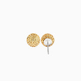 Gold Sparkle Ball Stud Earrings