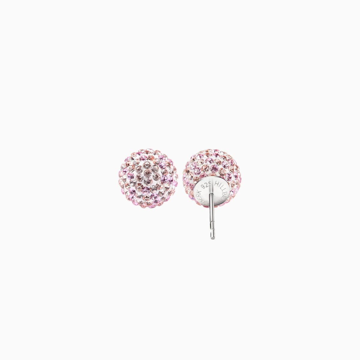 Pink Champagne Sparkle Ball Stud Earrings
