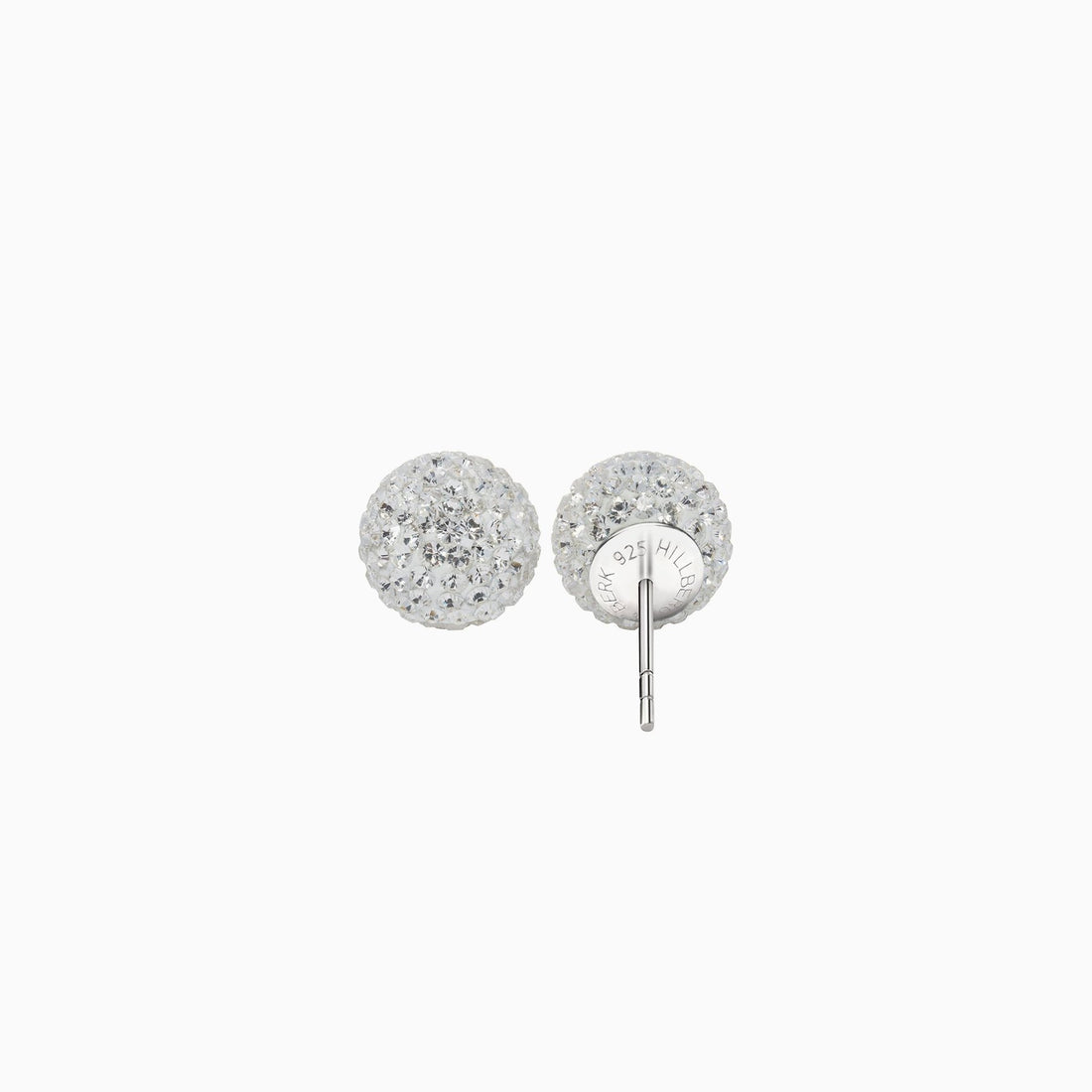 White Sparkle Ball Stud Earrings
