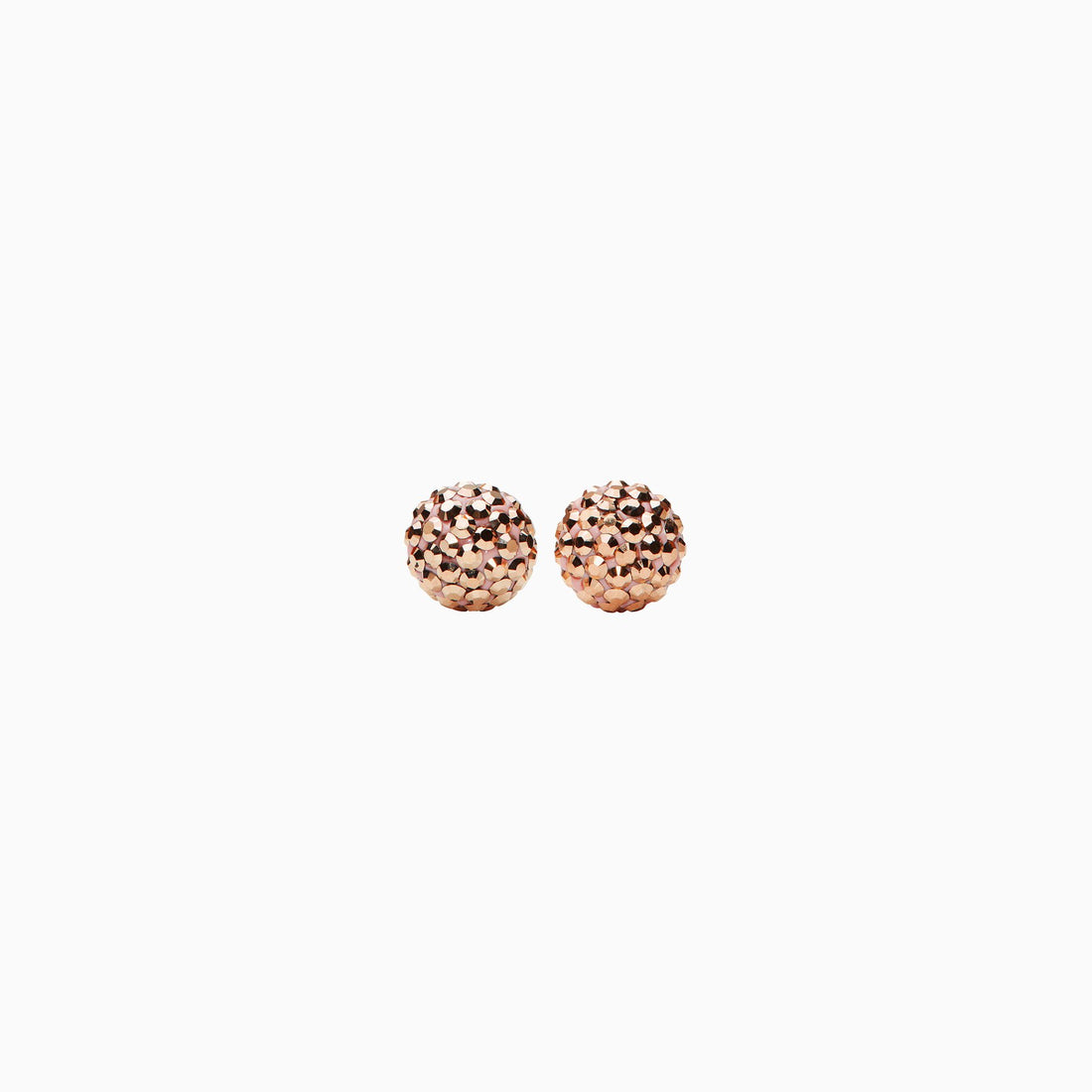 Gilded Rose Gold Sparkle Ball Stud Earrings