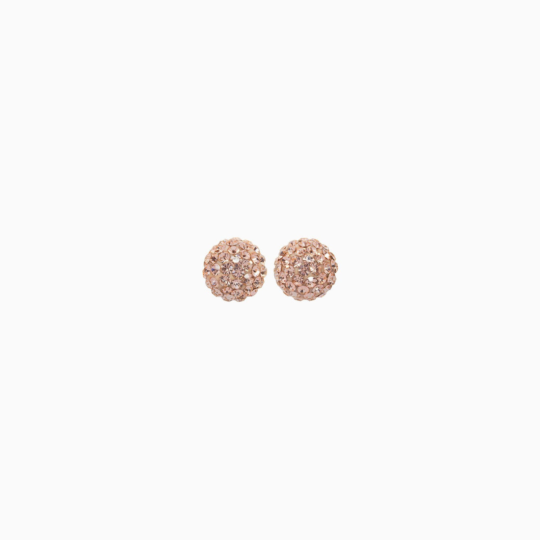 Rose Gold Sparkle Ball Stud Earrings