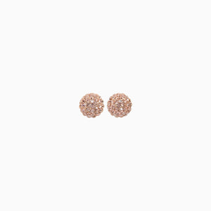 Rose Gold Sparkle Ball Stud Earrings