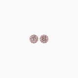 Rosé Sparkle Ball Stud Earrings