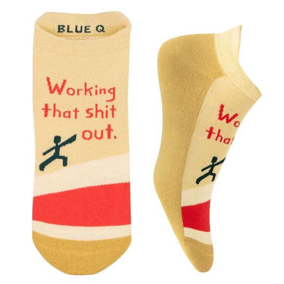 Blue Q Working That Shit Out Sneaker Socks