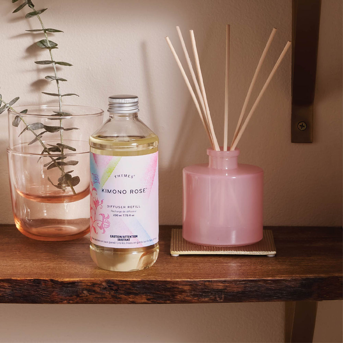 Thymes Kimono Rose Reed Diffuser Refill