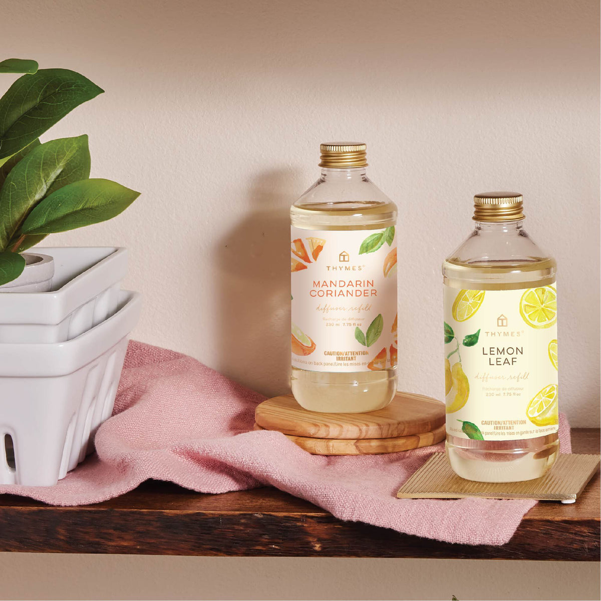 Thymes Lemon Leaf Reed Diffuser Refill Oil