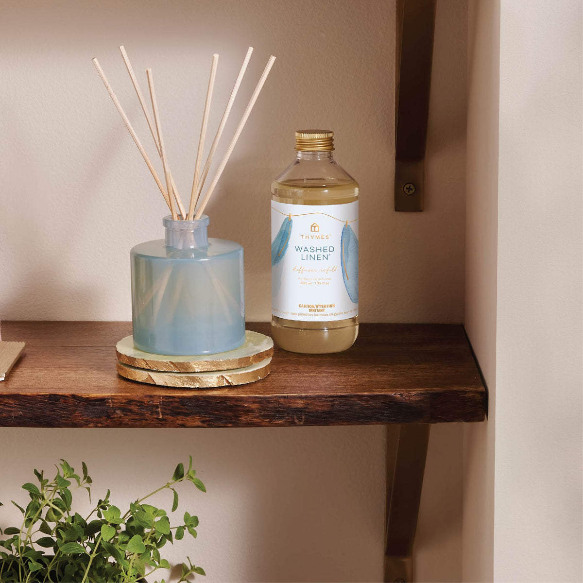Thymes Washed Linen Fragrance Reed Diffuser