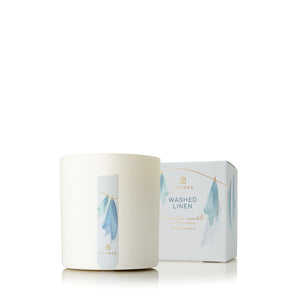 Thymes Washed Linen Aromatic Candle