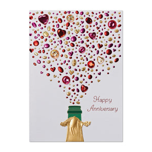Gemstone Champagne Anniversary Card