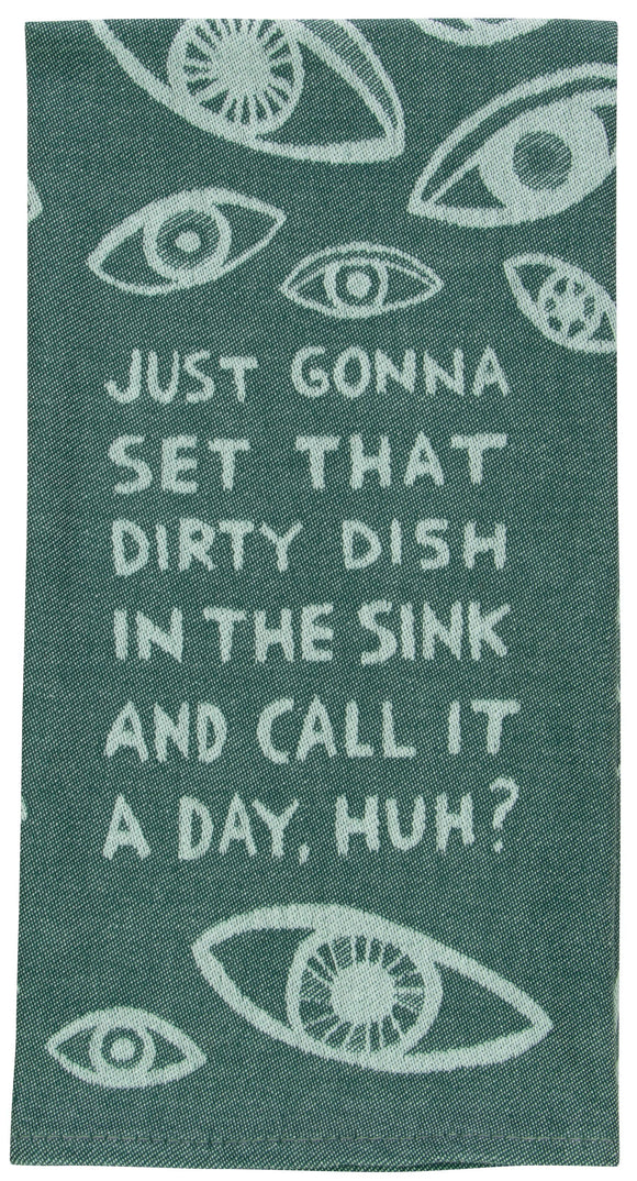 Dirty Dish In The Sink Dish Towel