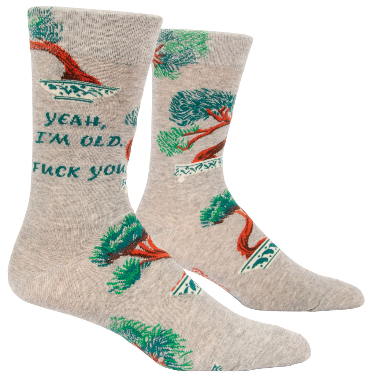 Blue Q Yeah, I'm Old. Fuck you. Men's Crew Socks