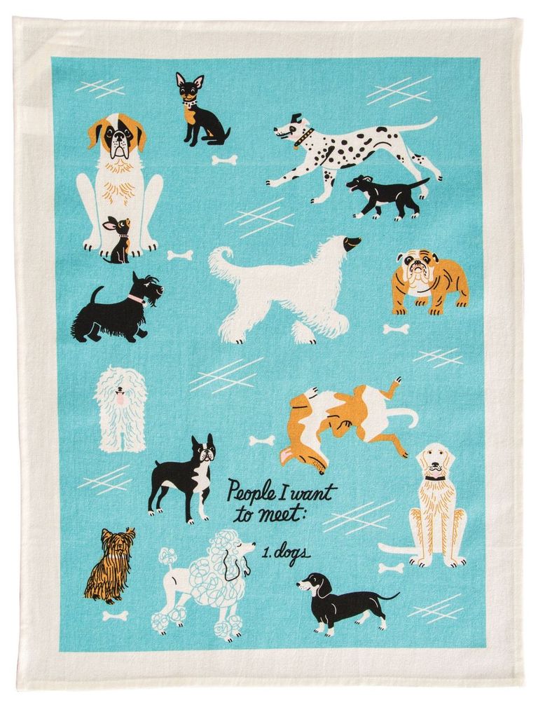 Blue Q People I Want To Meet: Dogs Dish Towel