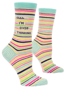 Blue Q Shhh I'm Overthinking Women's Crew Socks
