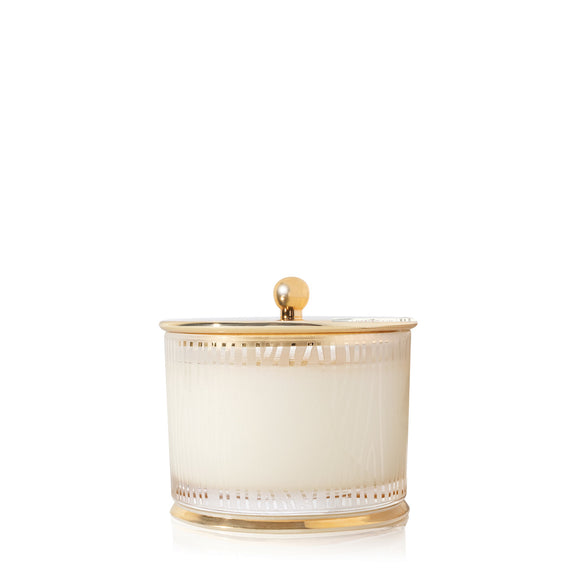 Thymes Frasier Fir Gilded Frosted Wood Grain Candle