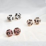 Opal Leopard Sparkle Ball Stud Earrings [Limited Edition]