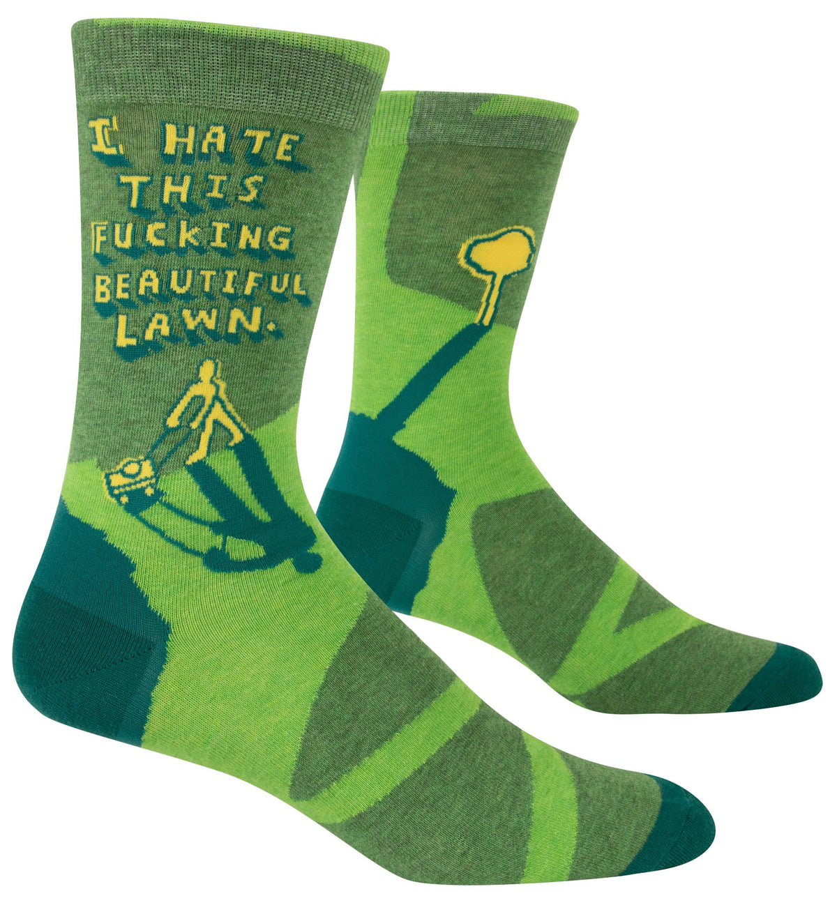 I Hate This Fucking Beautiful Lawn Men's Crew Socks