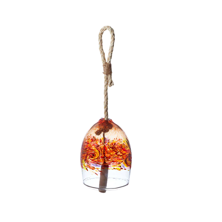 Kitras Art Glass Elements Garden Bell - Fire