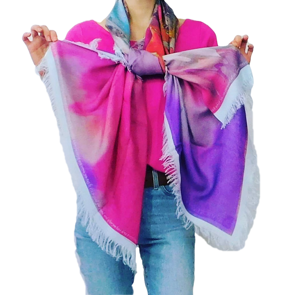 You Are A Love Warrior Luxury Silk-Blend Scarf D210