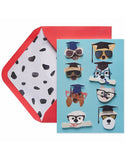 Dogs With Glasses Graduation Card