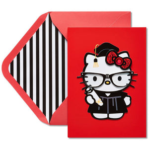 Hello Kitty Graduation Card